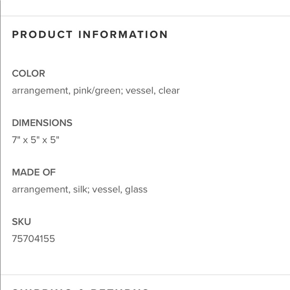 7" Faux Peony in Bubble Vase - Picture 2 of 5